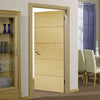 Bespoke Fire Door, Lille Oak Flush - 1/2 Hour Fire Rated - Prefinished