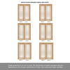 Room Divider - Lincoln 3 Pane Oak Frosted Glass Unfinished Door with Single Side