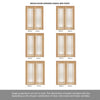 ThruEasi Room Divider - Lincoln 3 Pane Oak Frosted Glass Unfinished Door with Single Side