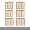 ThruEasi Room Divider - Lincoln 3 Pane Oak Frosted Glass Unfinished Double Doors with Single Side