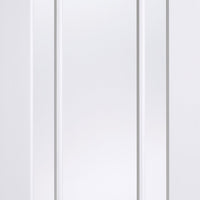 Lincoln 3 Pane Door - Clear Glass - White Primed