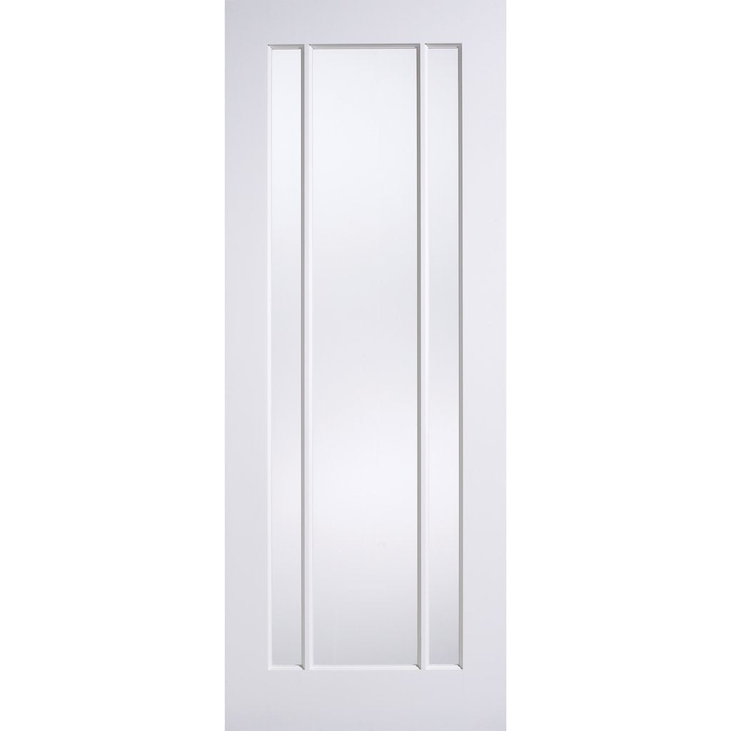 Lincoln 3 Pane Door - Clear Glass - White Primed