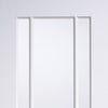 Lincoln 3 Pane Door - Clear Glass - White Primed