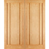 LPD Joinery Lincoln 3 Panel Oak Fire Door Pair - 30 Minute Fire Rated
