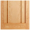Single Sliding Door & Track - Lincoln 3 Panel Oak Door - Unfinished