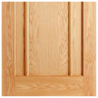 Double Sliding Door & Track - Lincoln 3 Panel Oak Doors - Unfinished