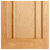 Double Sliding Door & Track - Lincoln 3 Panel Oak Doors - Unfinished