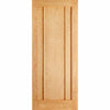 Single Sliding Door & Track - Lincoln 3 Panel Oak Door - Unfinished