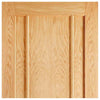 Single Sliding Door & Track - Lincoln 3 Panel Oak Door - Unfinished