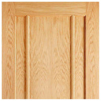 Double Sliding Door & Track - Lincoln 3 Panel Oak Doors - Unfinished