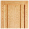 Double Sliding Door & Track - Lincoln 3 Panel Oak Doors - Unfinished