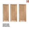 Single Sliding Door & Track - Lincoln 3 Panel Oak Door - Unfinished