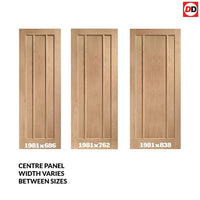 Lincoln 3 Panel Oak Evokit Pocket Fire Door Detail - 30 Minute Fire Rated