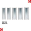 Bespoke Thrufold Worcester White Primed 3L Folding 3+1 Door - Clear Glass
