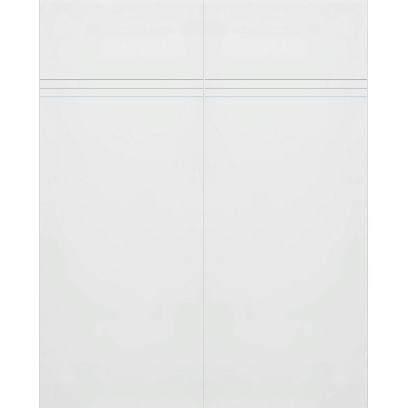 Double Glass Sliding Door - Linton 8mm Obscure Glass - Clear Printed Design - Planeo 60 Pro Kit