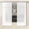 Double Glass Sliding Door - Linton 8mm Obscure Glass - Obscure Printed Design - Planeo 60 Pro Kit