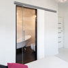 Single Glass Sliding Door - Linton 8mm Clear Glass - Obscure Printed Design - Planeo 60 Pro Kit