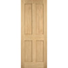 Oak Fire Door, London 4 Panel - 1/2 Hour Fire Rated