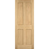 Oak Fire Door, London 4 Panel - 1/2 Hour Fire Rated
