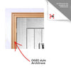 Door and Frame Kit - Utah Oak 3 Panel Door - Frosted Glass