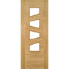 Deanta oak veneered interior door with safety glass