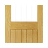 Ely 1L Top Pane Oak Door - Clear Etched Glass - Unfinished from Deanta UK