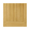 Ely 1L Top Pane Oak Door - Clear Etched Glass - Unfinished from Deanta UK
