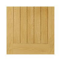 Ely 1L Top Pane Oak Door - Clear Etched Glass - Unfinished from Deanta UK