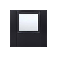 Amsterdam Black Primed Door Pair - Clear Glass
