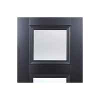 Amsterdam Black Primed Door Pair - Clear Glass