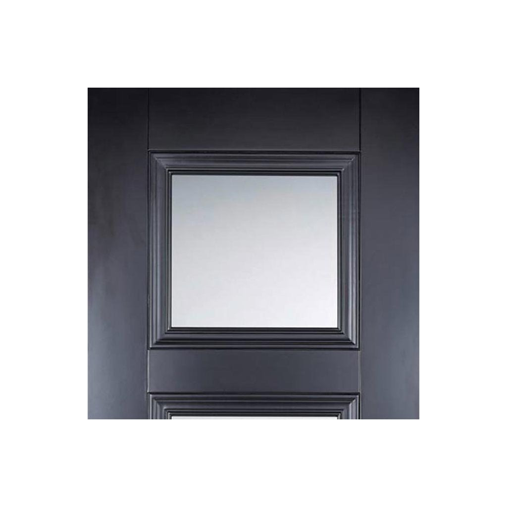 Amsterdam Black Primed Door Pair - Clear Glass