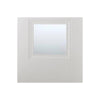 Amsterdam 3 Panel Door Pair - Clear Glass - White Primed