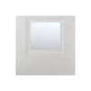 Amsterdam 3 Panel Door Pair - Clear Glass - White Primed