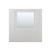 Amsterdam 3 Panel Single Evokit Pocket Door Detail - Clear Glass - White Primed