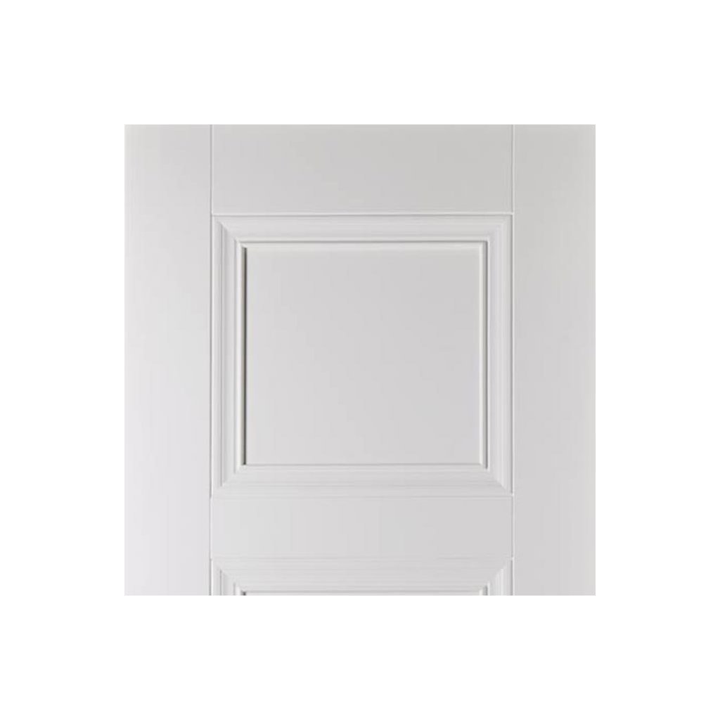 Amsterdam 3 Panel Single Evokit Pocket Door Detail - White Primed