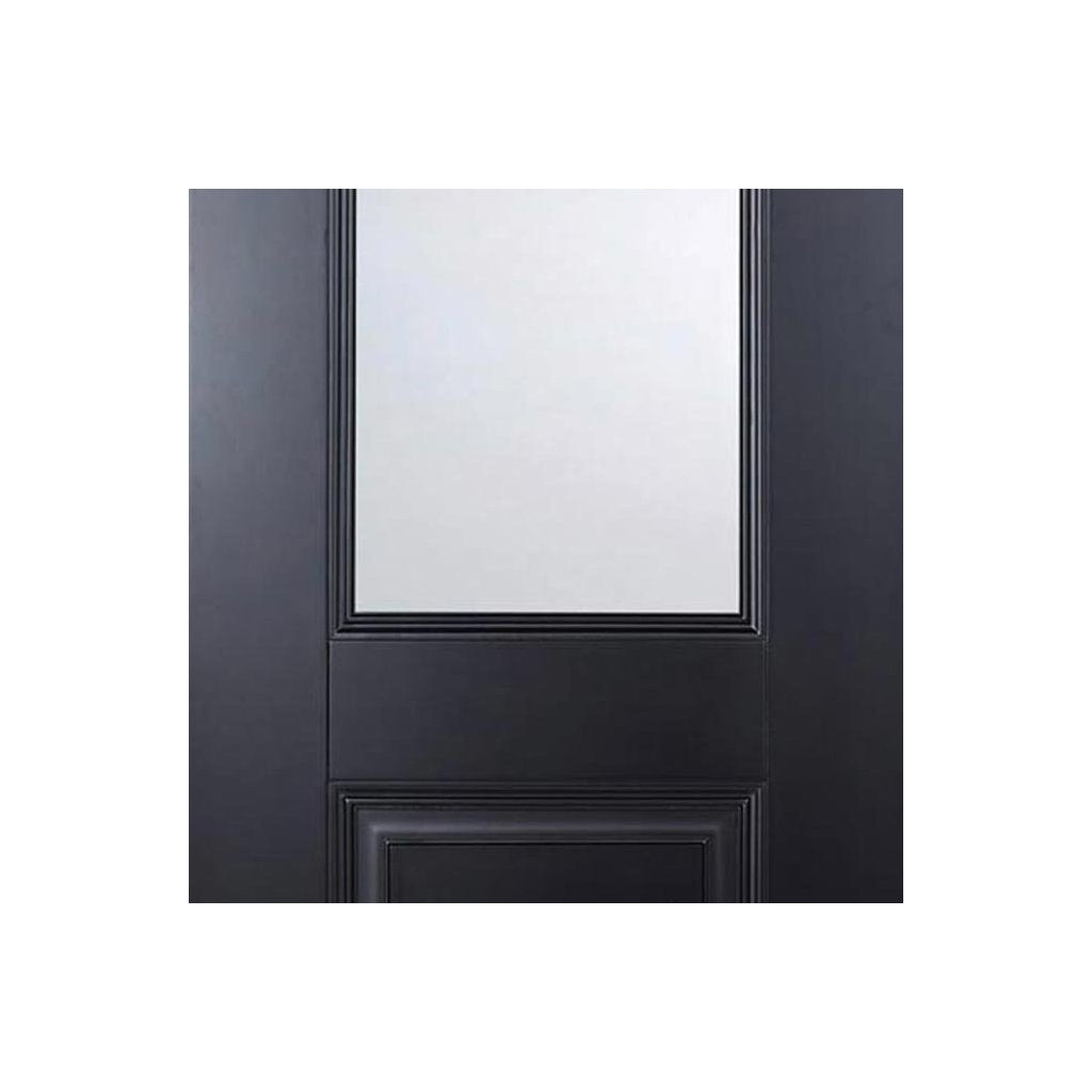 Arnhem Black Primed Door Pair - Clear Glass