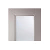 Arnhem Grey Primed Single Evokit Pocket Door Detail - Clear Glass