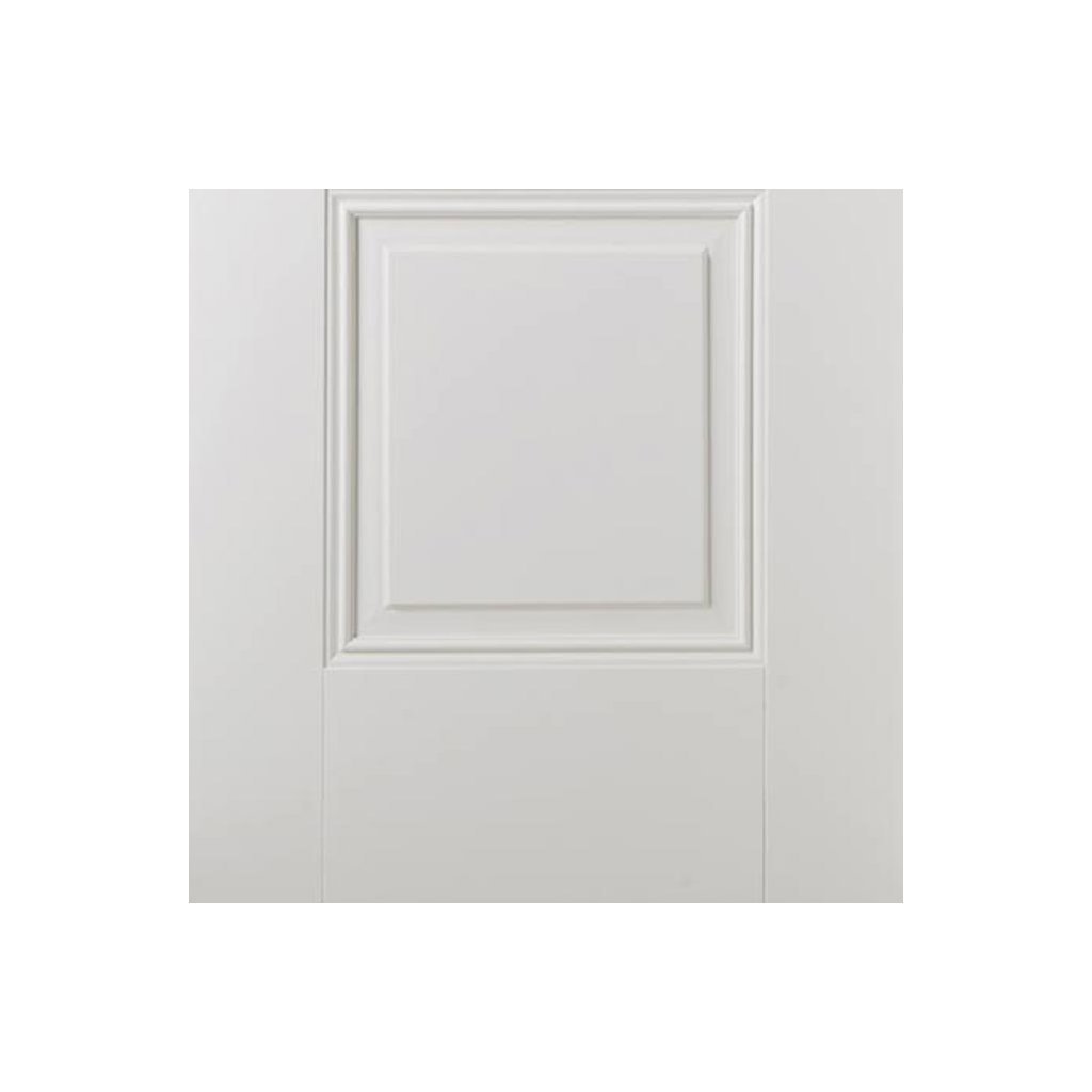 Arnhem 1L 1 Panel Single Evokit Pocket Door Detail - Clear Glass - White Primed