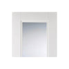 arnhem 1l 1p white primed door clear safety glass