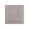 LPD Joinery Arnhem 2 Panel Grey Primed Fire Door Pair - 1/2 Hour Fire Rated