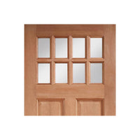 Part L Compliant Newbury Oak Door - Frosted Double Glazing - Warmerdoor Style, From LPD Joinery