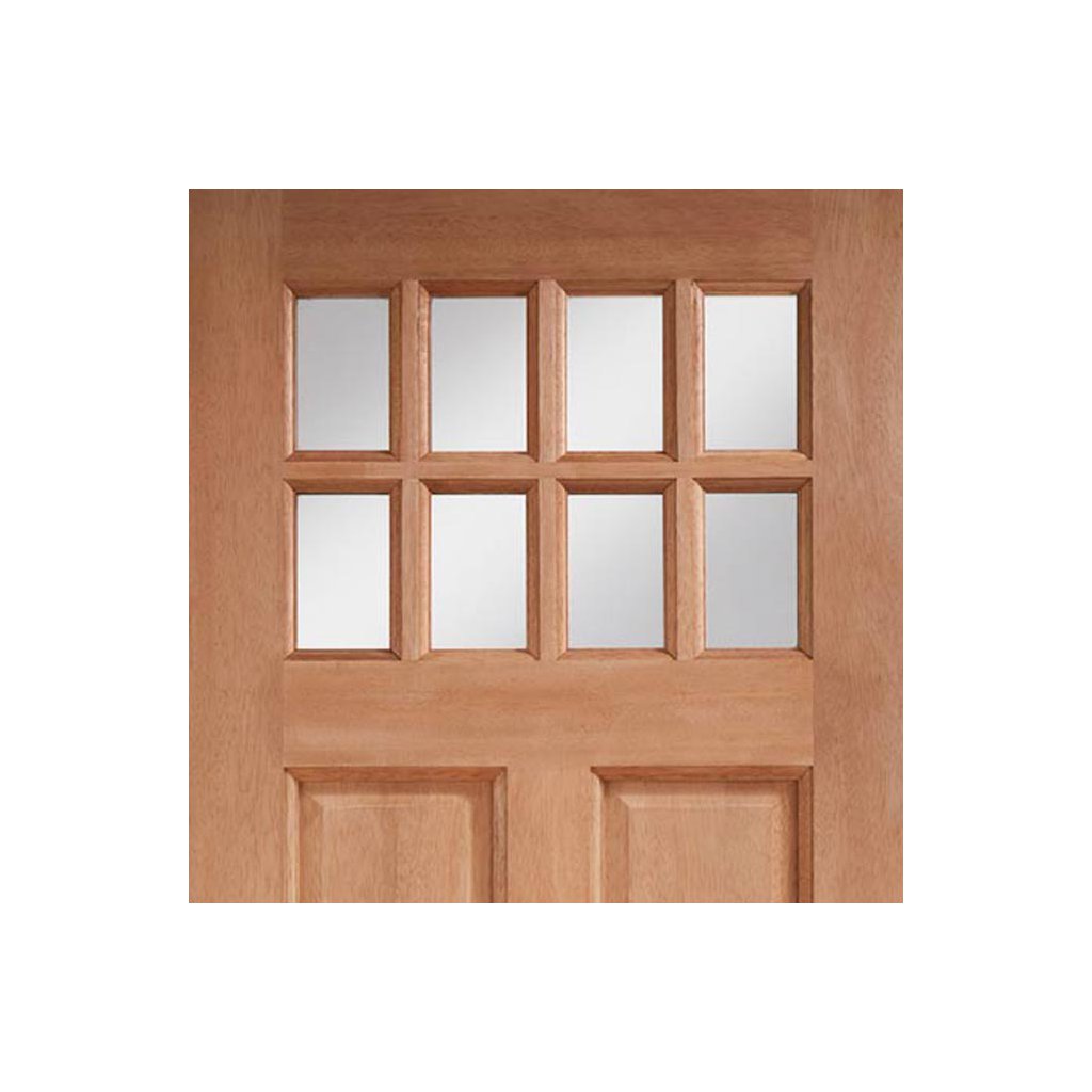 Part L Compliant Newbury Oak Door - Frosted Double Glazing - Warmerdoor Style, From LPD Joinery