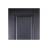 LPD Joinery Eindhoven 1 Panel Black Primed Fire Door Pair - 1/2 Hour Fire Rated