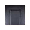 Eindhoven 1 Panel Black Primed Single Evokit Pocket Door Detail