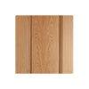 Eindhoven 1 Panel Oak Single Evokit Pocket Door Detail - Prefinished