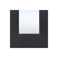 Eindhoven Black Primed Door Pair - Clear Glass