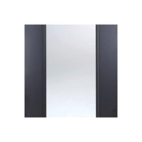 Eindhoven Black Primed Door Pair - Clear Glass
