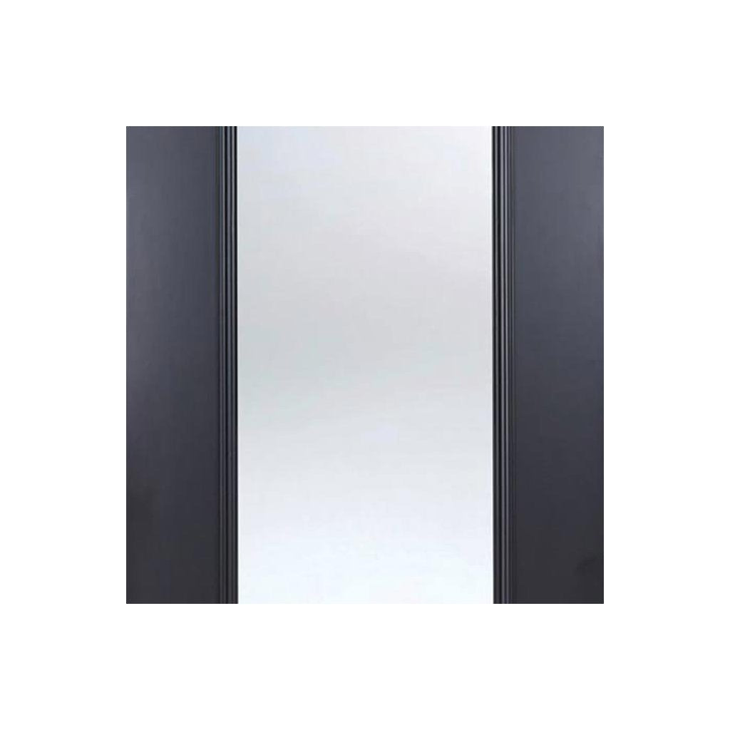 Eindhoven Black Primed Door Pair - Clear Glass