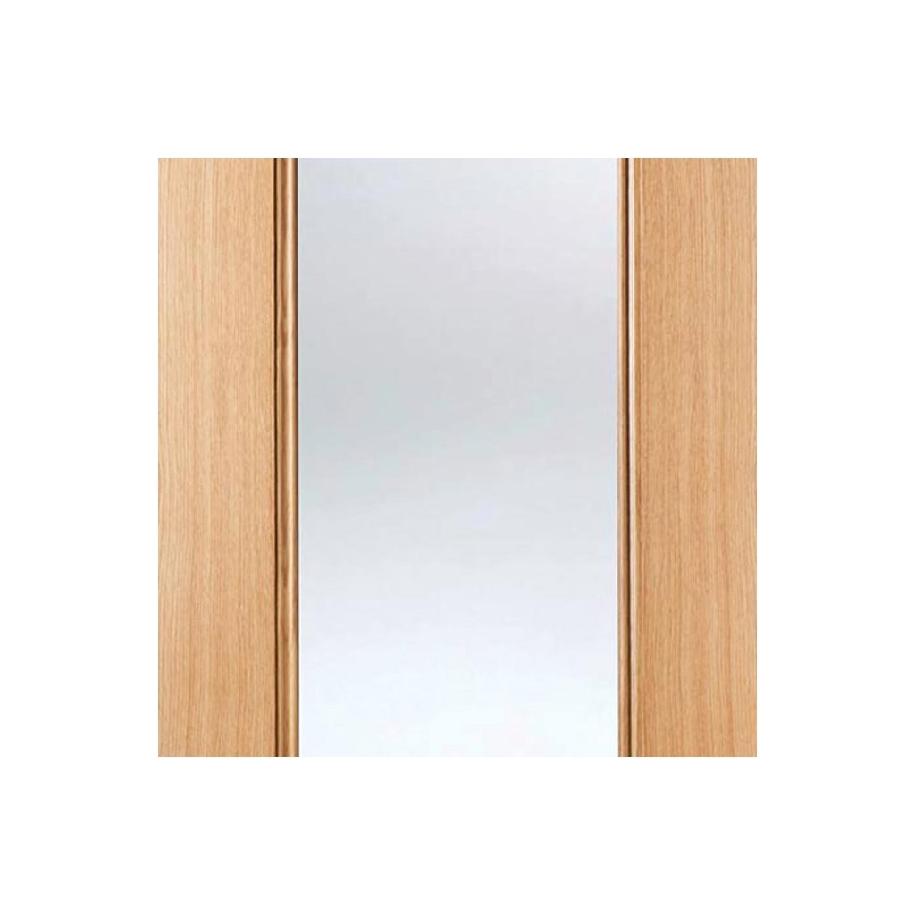 eindhoven 1l oak door clear safety glass prefinish