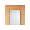 eindhoven 1l oak door clear safety glass prefinish